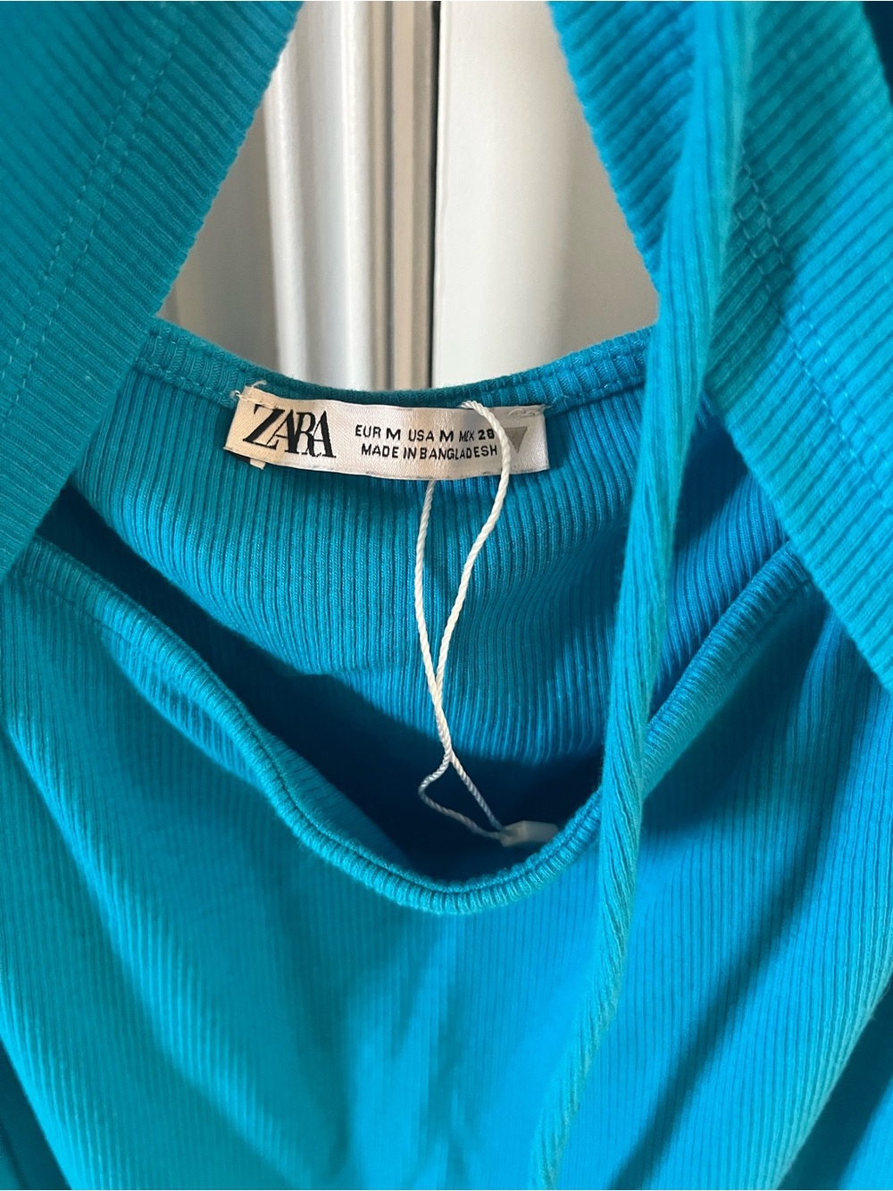 Zara Teal Blue Halter Camisole Dress - Picture 2 of 3